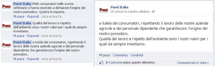 Pomì Italia Commenti SMM